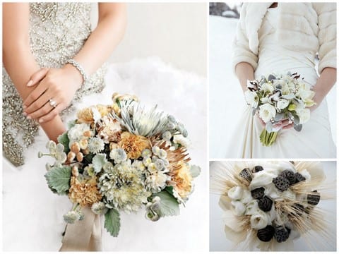 Ramo de novia con flores de tonos claros