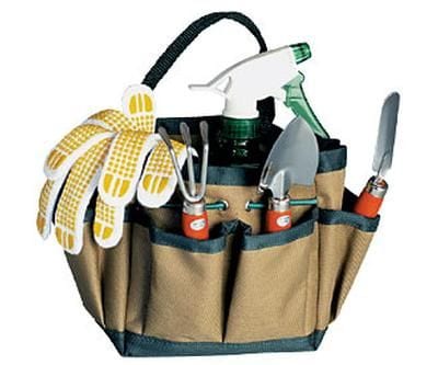 Bolsa de tela para guardar y transportar herramientas de jardín