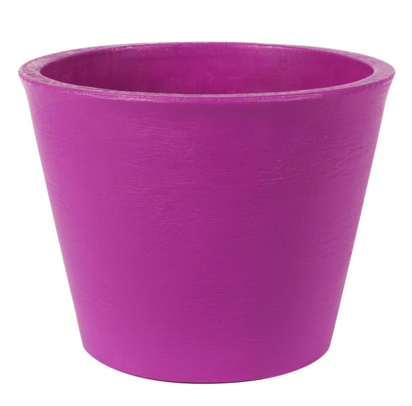 Maceta de plástico con planta